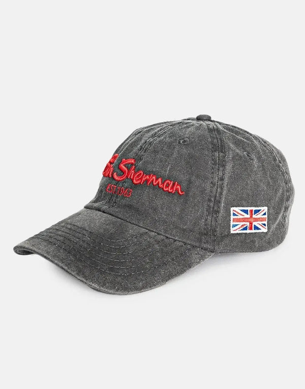Ben Sherman Men's Classic Charcoal Cap - Adjustable, Stylish, Versatile Headwear