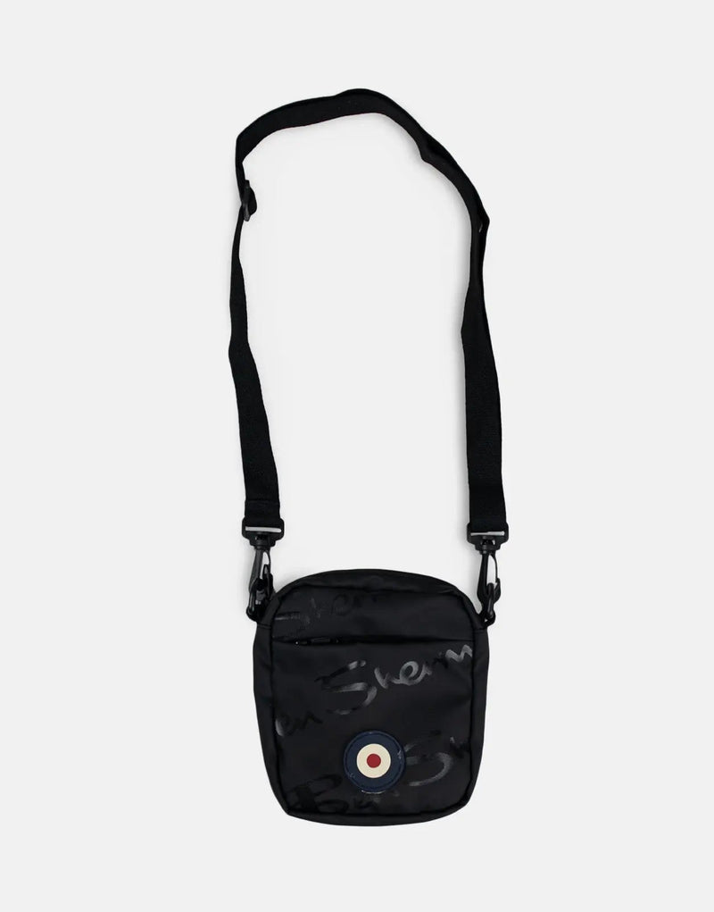 Ben Sherman Compact Plastisol Black Crossbody Bag for Everyday Adventure