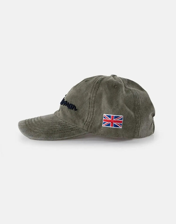 Ben Sherman Men's Faded Green Cotton Baseball Cap with Adjustable Strap