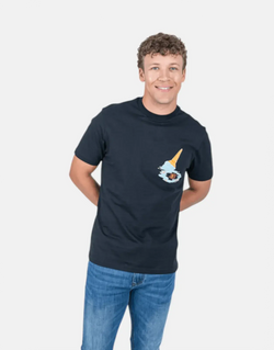 Ben Sherman Men's Black Ice Cream Splat Graphic T-Shirt - Premium Cotton