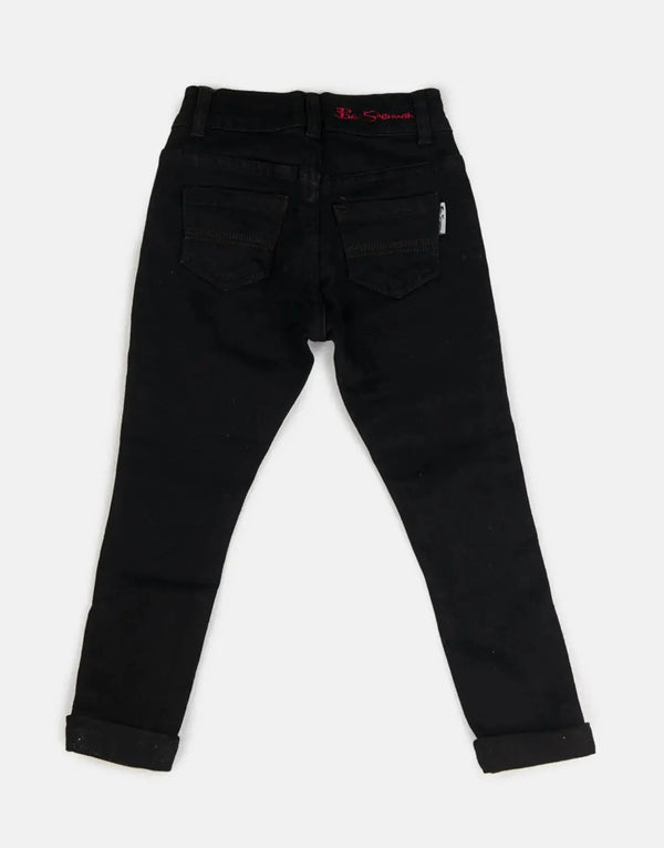 Ben Sherman Kids' Stylish Black Denim Jeans: Durable, Comfortable, Classic Fit