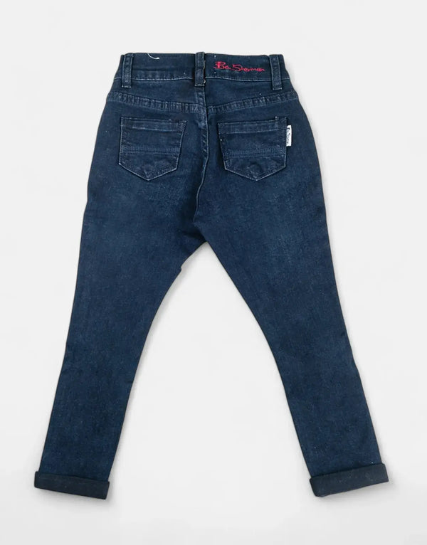 Ben Sherman Kids Durable Blue Denim Jeans - Classic Fit for Active Youth