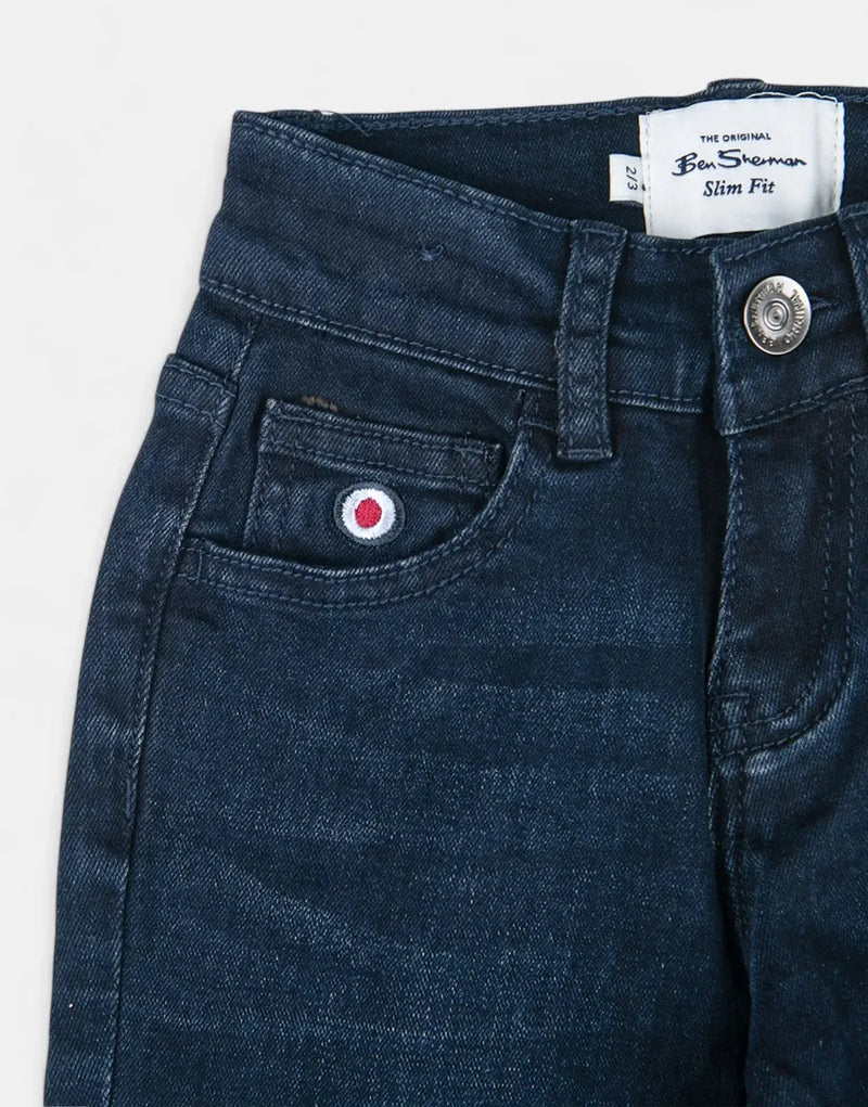 Ben Sherman Kids Durable Blue Denim Jeans - Classic Fit for Active Youth