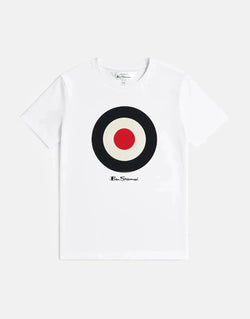 Ben Sherman Kids' Target Logo White T-Shirt - Soft Cotton, Classic Style