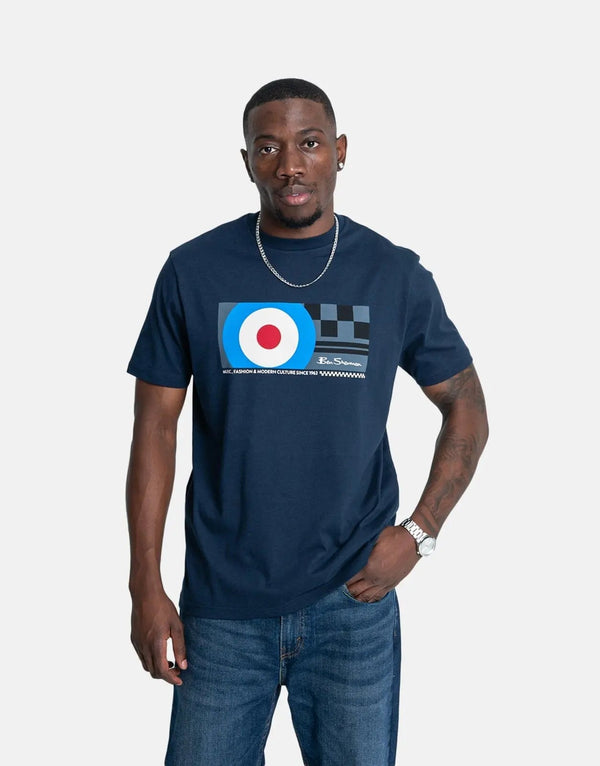 Ben Sherman Men's Knock Out Navy T-Shirt: Pure Cotton Classic Style