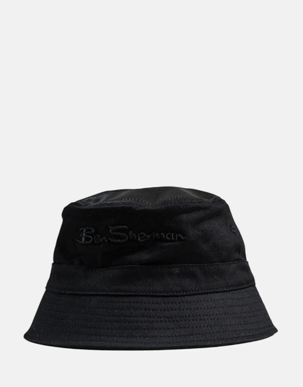 Ben Sherman Deep Black Plastisol Bucket Hat – Stylish, Durable, Versatile Headwear