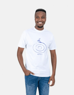 Men's Ben Sherman Rascal Rider White Organic Cotton Scooter Graphic T-Shirt