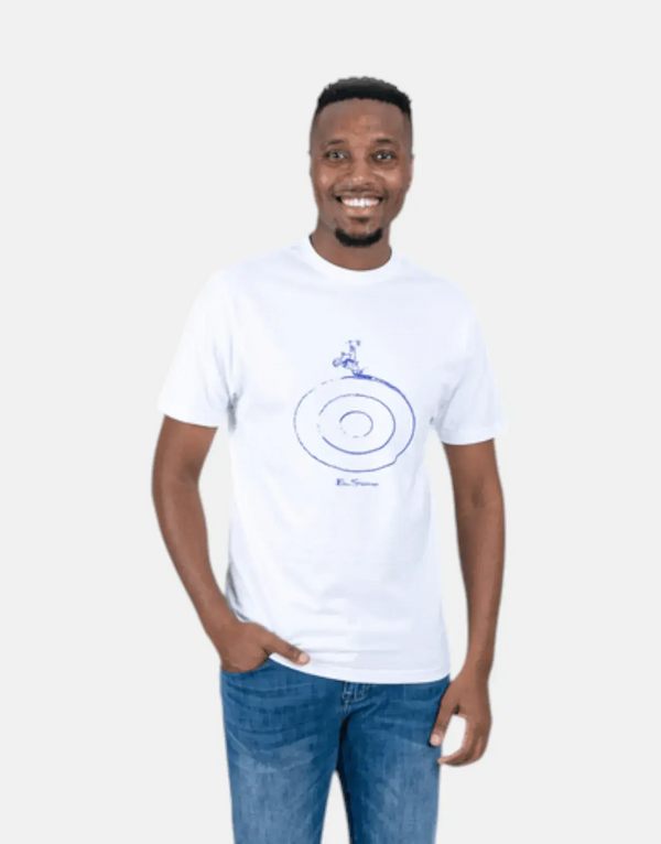 Men's Ben Sherman Rascal Rider White Organic Cotton Scooter Graphic T-Shirt