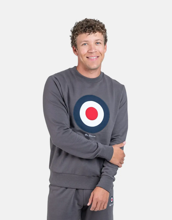 Men's Ben Sherman Target Crew Sweatshirt - Comfortable Embroidered Fleece Top