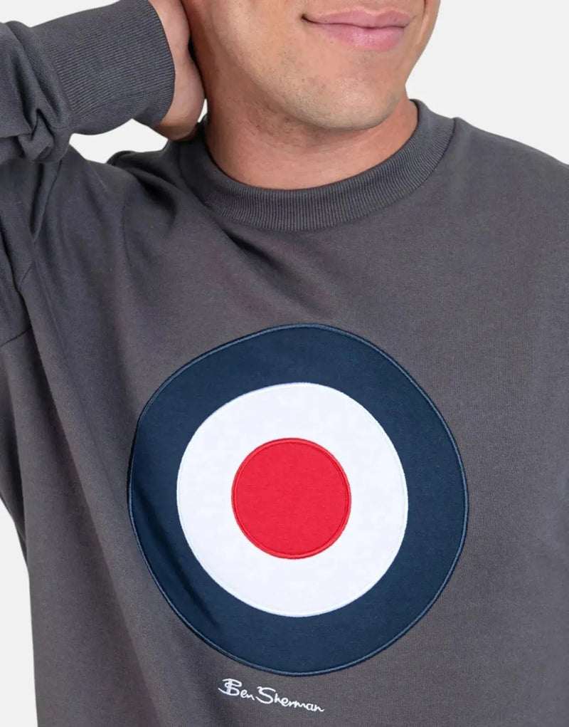 Men's Ben Sherman Target Crew Sweatshirt - Comfortable Embroidered Fleece Top