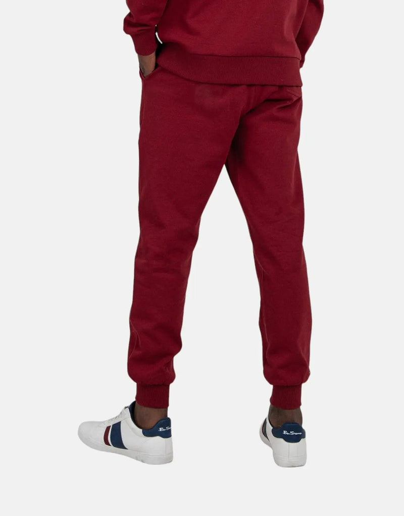 Ben Sherman Men's Organic Cotton Target Emblem Joggers - Comfortable Red Sweatpants