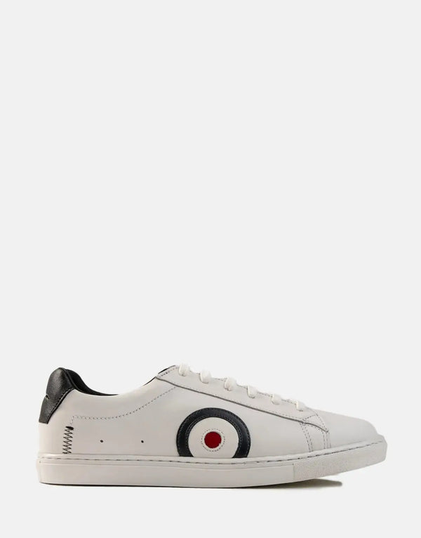 Classic White Leather Sneakers for Men: Ben Sherman Target Style and Comfort