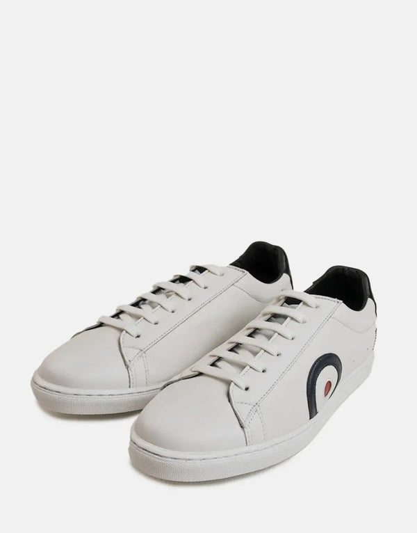 Classic White Leather Sneakers for Men: Ben Sherman Target Style and Comfort