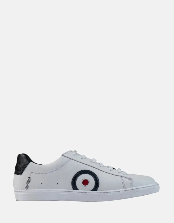 Ben Sherman Men's Target Leather White Sneakers: Premium Comfort, Iconic Style