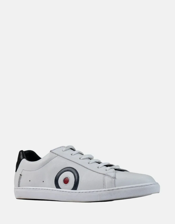 Ben Sherman Men's Target Leather White Sneakers: Premium Comfort, Iconic Style