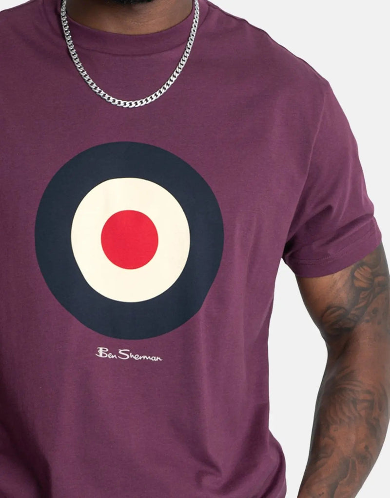 Ben Sherman Men's Iconic Target Logo T-Shirt, Premium Cotton Comfort, Stylish Grey Tee