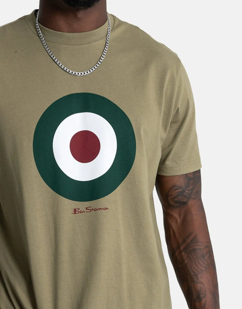 Ben Sherman Men's Target Logo Crew Neck Casual T-Shirt - Comfortable Cotton Tee