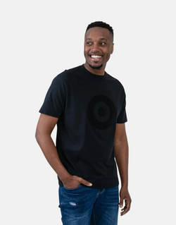 Premium Men's Ben Sherman Black Target Towelling Crew Neck T-Shirt
