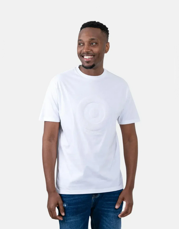 Classic Ben Sherman Men's White T-Shirt: Iconic Target Towelling Design