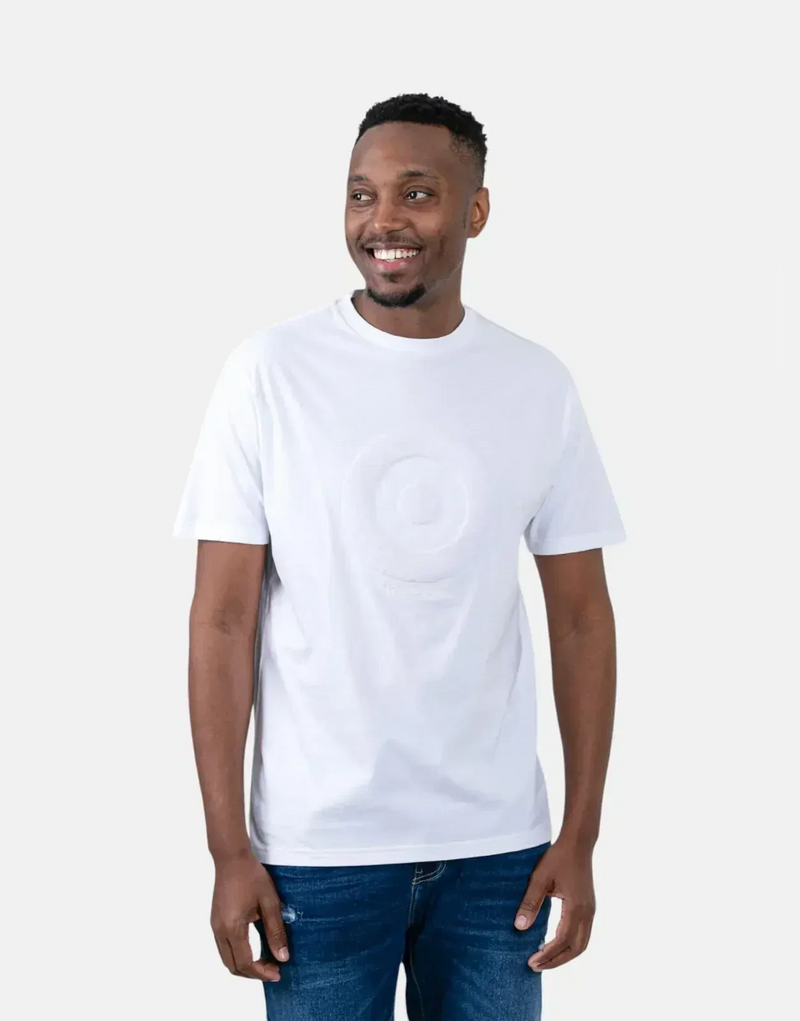 Classic Ben Sherman Men's White T-Shirt: Iconic Target Towelling Design