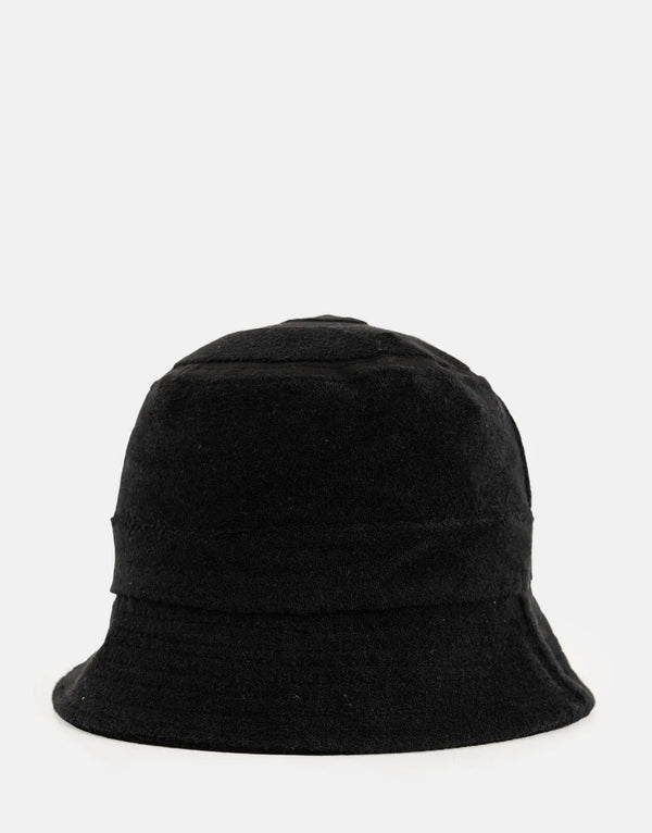 Ben Sherman Black Towelling Bucket Hat: Classic Style, Sun Protection, Breathable Comfort