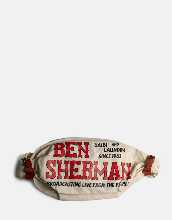 Ben Sherman Stylish Natural Canvas Travel Bag for Modern Wanderers