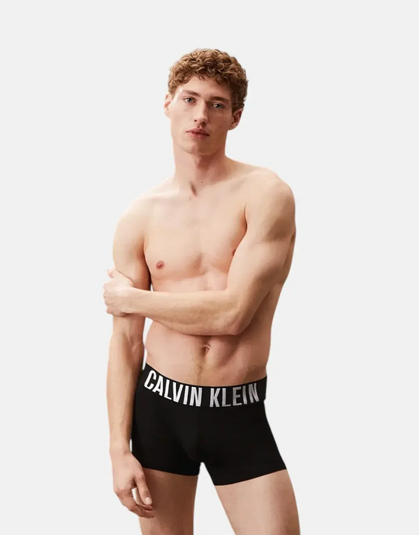 Calvin Klein Men's 3-Pack Black Multi Stretch Cotton Boxer Trunks Underwear