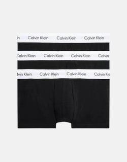 Calvin Klein Men's 3-Pack Cotton Stretch Low Rise Trunk Underwear Black