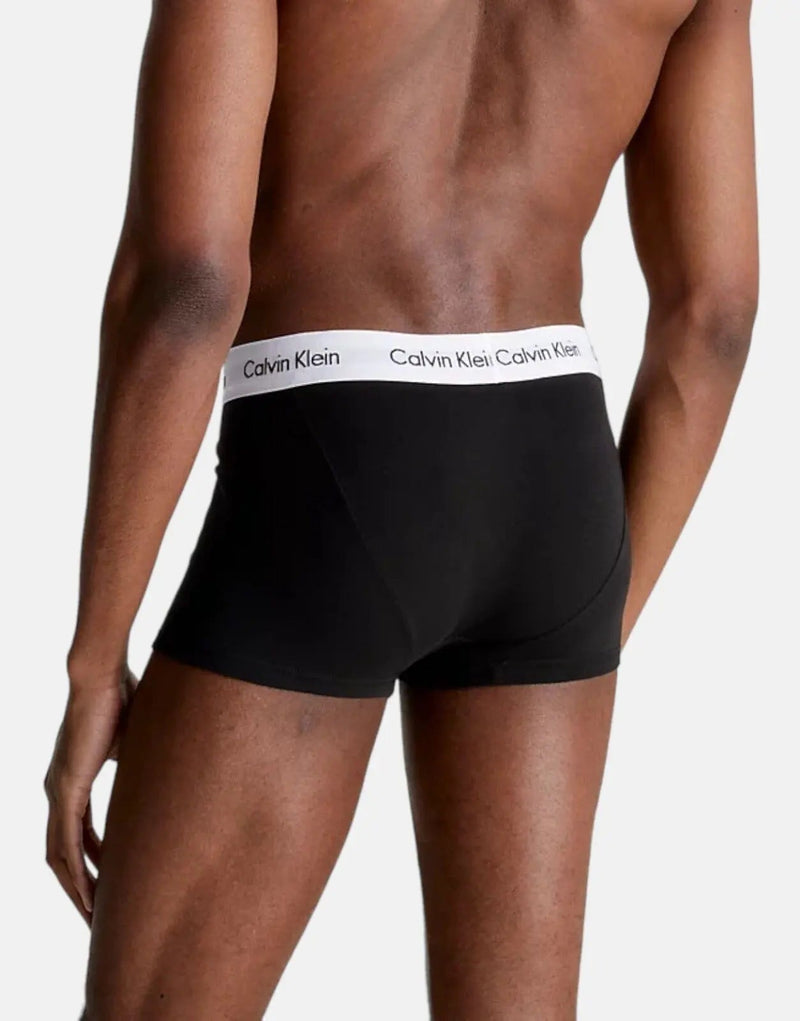 Calvin Klein Men's 3-Pack Cotton Stretch Low Rise Trunk Underwear Black