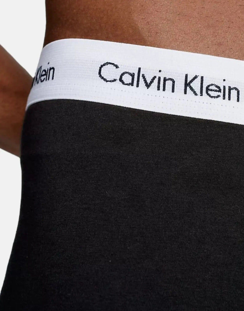 Calvin Klein Men's 3-Pack Cotton Stretch Low Rise Trunk Underwear Black