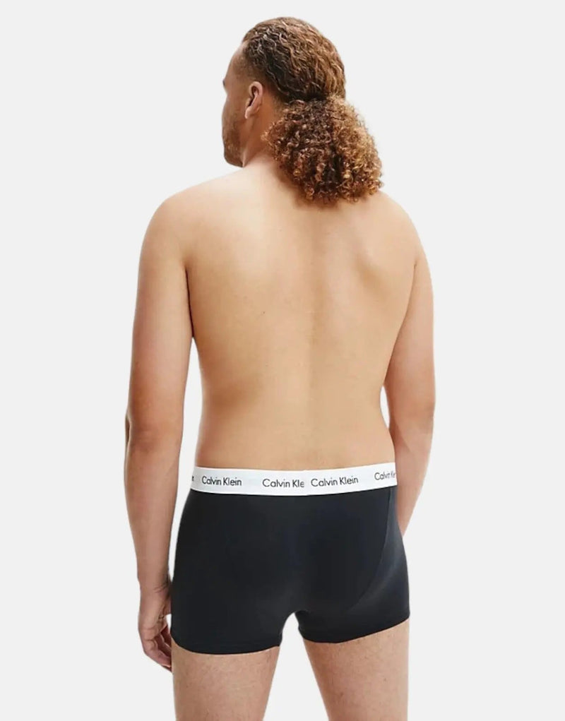 Calvin Klein Men's 3-Pack Cotton Stretch Low Rise Trunk Underwear Black