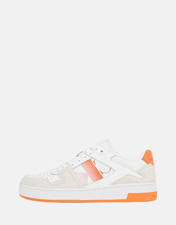 Calvin Klein White Basket Cupsole Lace Mix NBS Sneakers for Women
