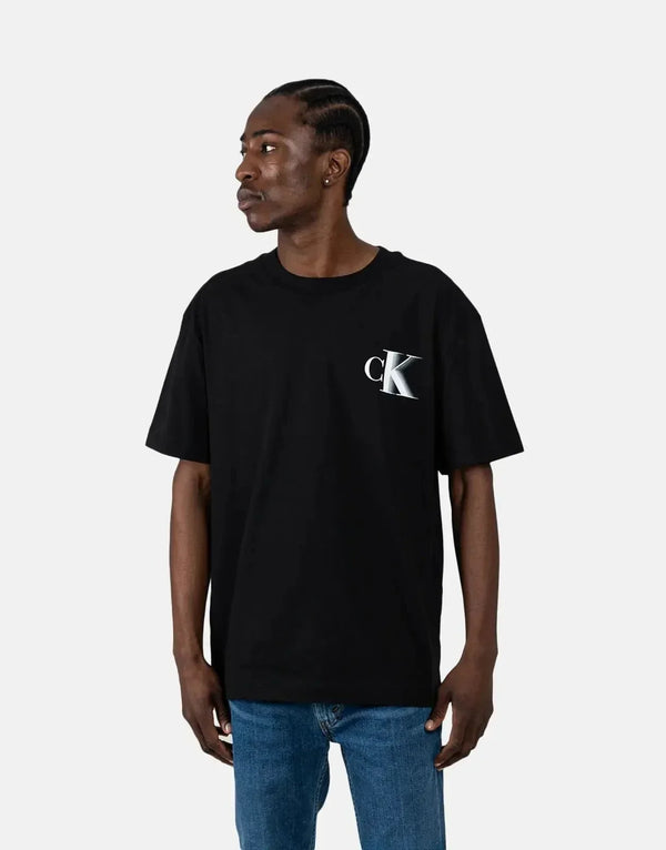 Iconic Calvin Klein Bold CK Logo Black T-Shirt for Men - Premium Cotton Comfort