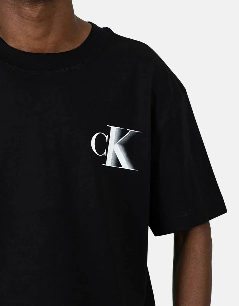 Iconic Calvin Klein Bold CK Logo Black T-Shirt for Men - Premium Cotton Comfort