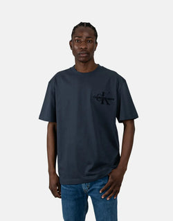 Calvin Klein Monologo Navy Tee: Premium Cotton Comfort, Iconic Style for Men