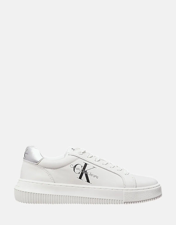 Calvin Klein Women's Chunky Cupsole Lace-up White Fashion Sneakers for Comfort
