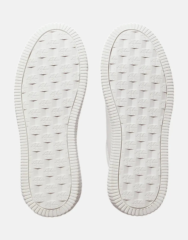 Calvin Klein Women's Chunky Cupsole Lace-up White Fashion Sneakers for Comfort