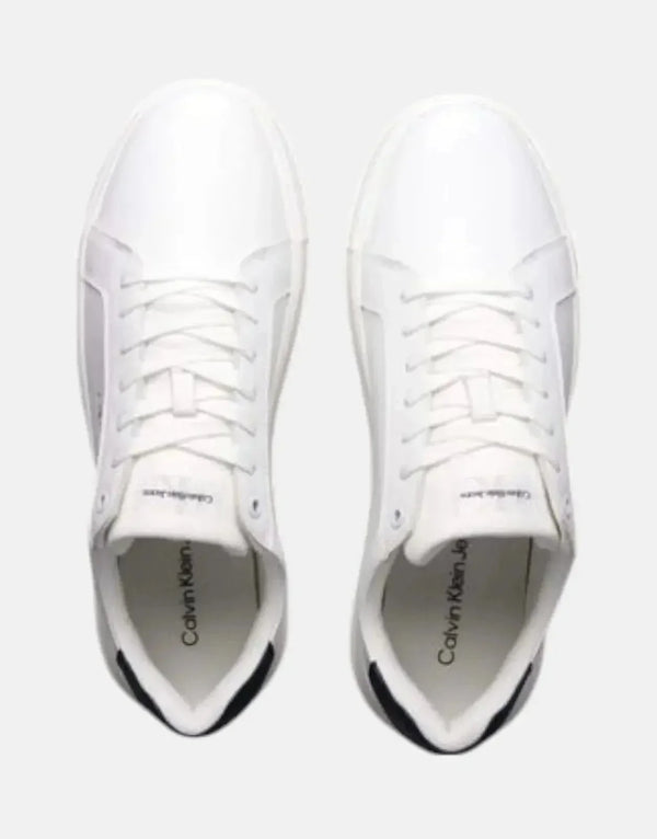Calvin Klein Men's Chunky Cupsole Mono White Multi Platform Sneakers