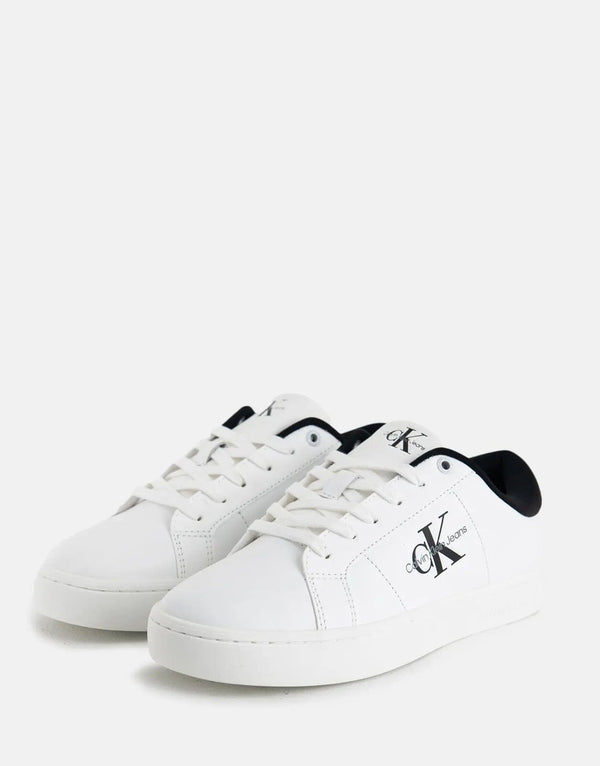 Calvin Klein Men's Classic Cupsole Low White Multi Sneakers for Everyday Style