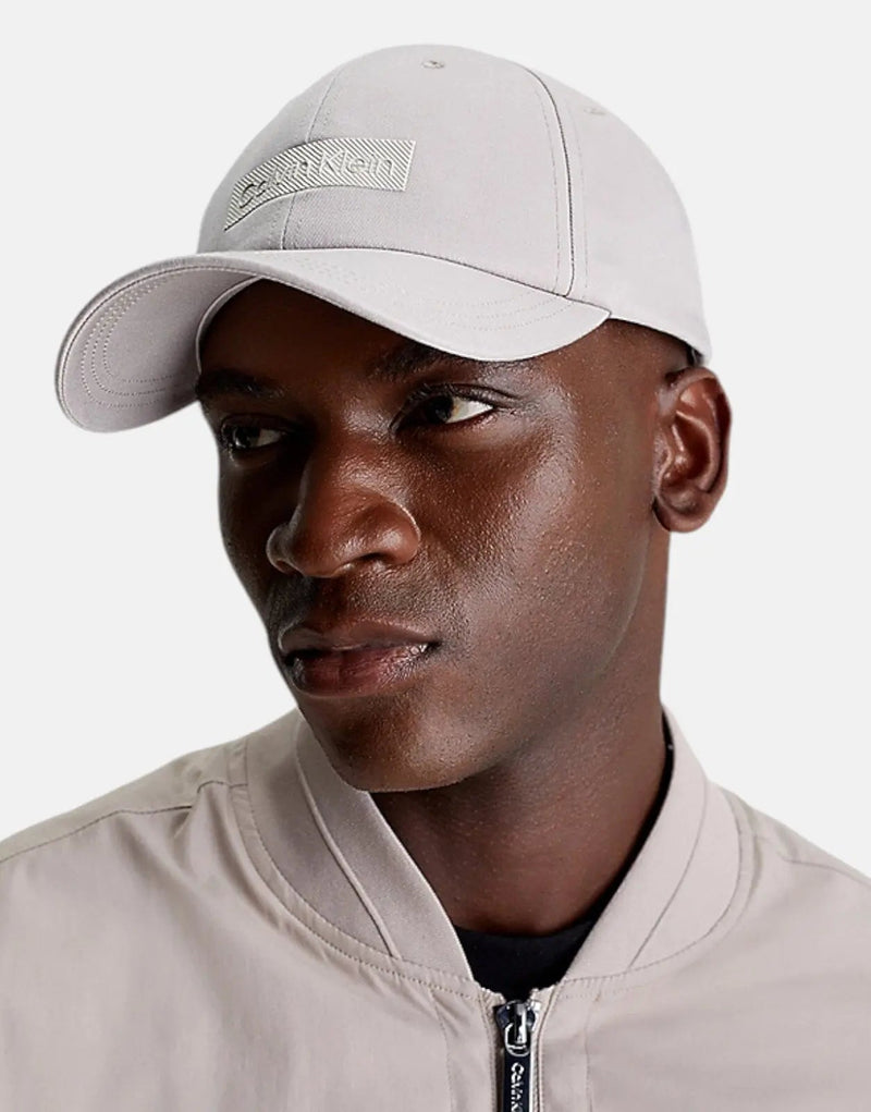 Calvin Klein Organic Cotton Grey Cap with Embroidered Logo, Adjustable Fit