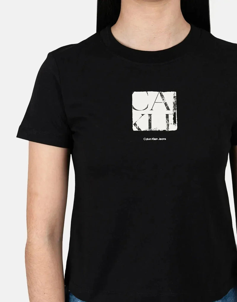Calvin Klein Black Photo Graphic Tee: Ultra-Soft Cotton, Iconic Logo, Stylish Comfort
