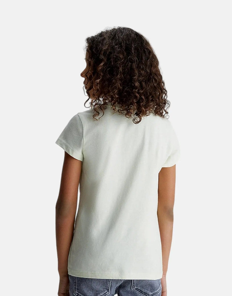 Calvin Klein Kids Multi Monogram Logo Cotton Blend Slim Fit Tee