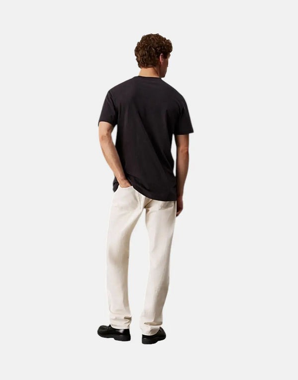 Calvin Klein Regenerative Cotton Black T-Shirt with Iconic Textured Logo Print