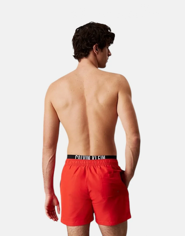 Calvin Klein Men's Intense Power Recycled Quick-Dry Red Swim Shorts