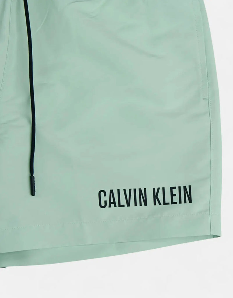 Calvin Klein Men's Iconic Double Waistband Green Shorts - Premium Style