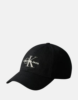 Calvin Klein Classic Mono Logo Embroidered Black Baseball Cap - Adjustable Fit