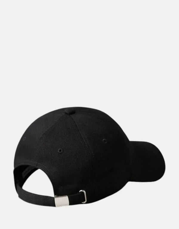 Calvin Klein Classic Mono Logo Embroidered Black Baseball Cap - Adjustable Fit