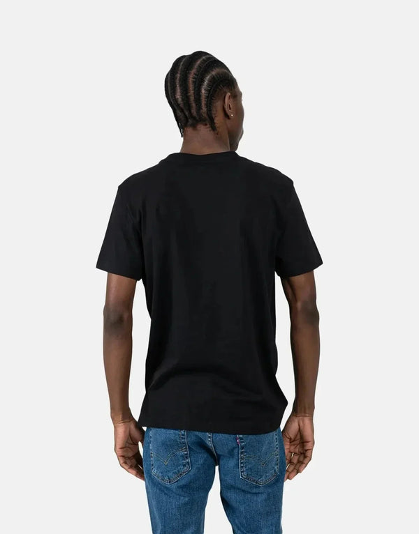Calvin Klein Men's Shadow Logo Black Tee: Premium Cotton Crew Neck Top