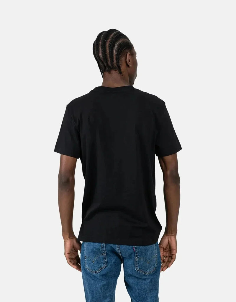 Calvin Klein Men's Shadow Logo Black Tee: Premium Cotton Crew Neck Top