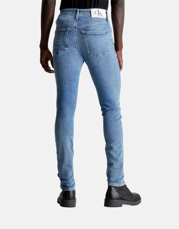 Calvin Klein Men's Skinny Fit Power Stretch Mid Blue Denim Jeans